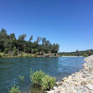 Yuba River, just down the hill from our tent site.