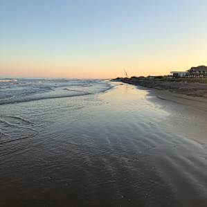 The beach, just a minute walk away from the site