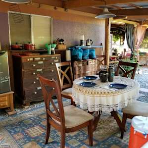 The communal kitchen