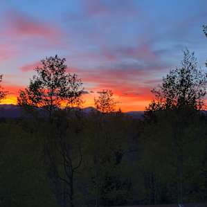 Sunset from deck.