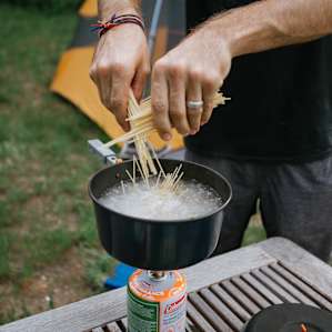 The best part of camping is cooking out in the open air!
