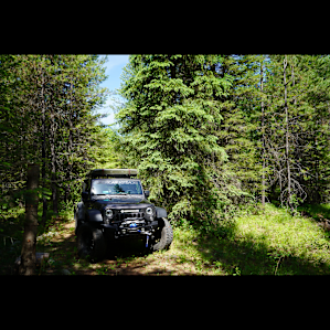 The Jeep parked next to the cabin. Wish I could post more than 10 photos!