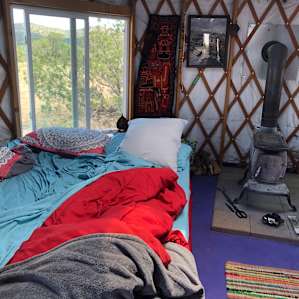 Messy bed after a much needed rest!