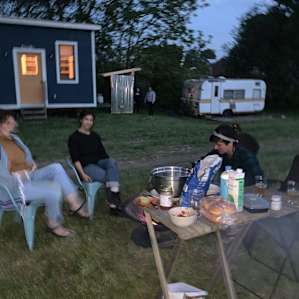 Firepit cooking (as well as full stove inside if you need.)