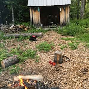 Our campfire and the shelter