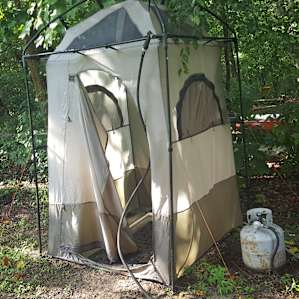 Shaded camping spot