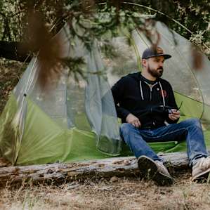 marked and flat spot for your tent