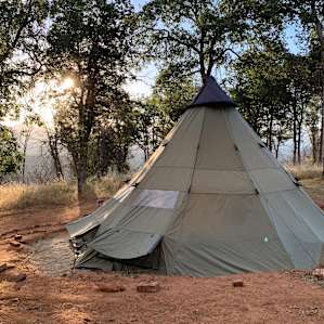 The Ti Pi has 4 cots and was spacious and cozy on the inside