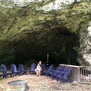 Checking out the cave. It was a welcome place to chill out for a bit (literally). It was humid and 90 degrees when we set up camp.