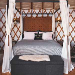 Modern Yurt with Vineyard Views