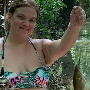 Bass caught in creek