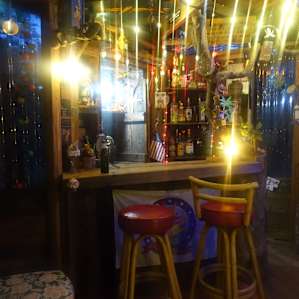 treehouse tiki bar, so cozy!