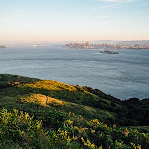 Looking back towards the city.