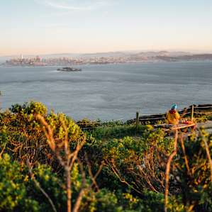 The view of the city from atop Mt. Livermore.
