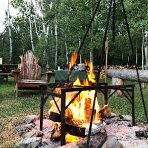 Everything tastes better cooked over a wood fire.