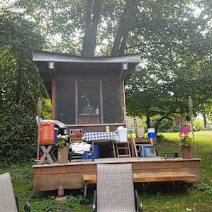 The cabin was just the right amount of camping.
