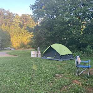 Our tent on top of the hill on thr