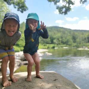 At a local swimming hole