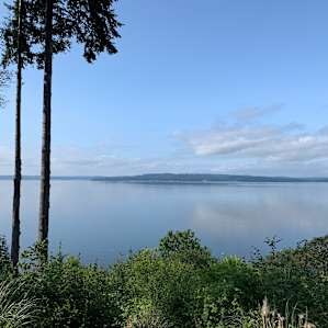 The breathtaking view from the trail to camp