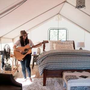 The tent is nicer than most hotels I've stayed at...