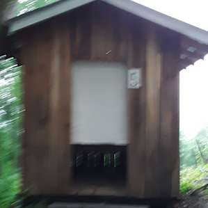 Sleeping sheds without a door except for some plastic