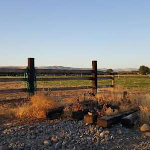 Campsite #1 looks out into the pasture on the backside giving a feeling of wide open space too.