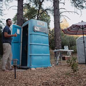 Clean portapottys available...