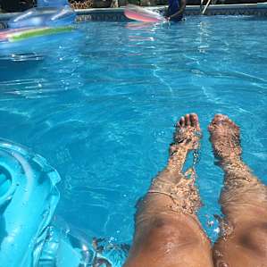 The pool all to ourselves.