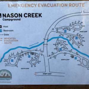 Map of the campground. Be aware that as of 07/2019 there is no map available on Recreation.gov when booking.