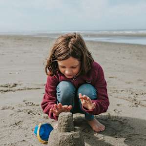 Perfect sand for some sand castles and sculpting!