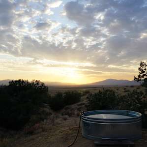 Campsite at sundown