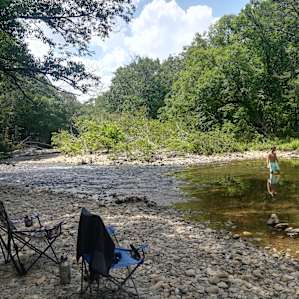 Tents on the Toe river