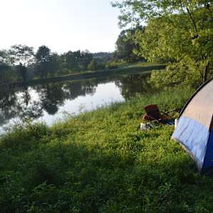 Camping on Black Walnut Hills farm