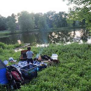 Camping on Black Walnut Hills farm
