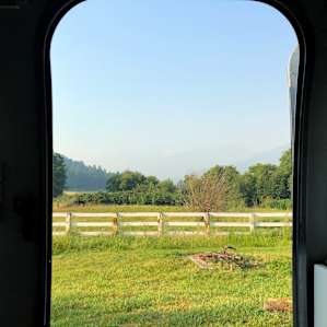 Beautiful morning view from the camper!