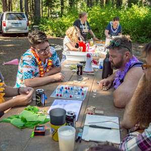 Lots of great picnic tables.