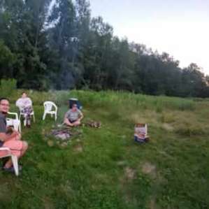 Tent Camping with nature and vines