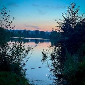 Sunset on the river