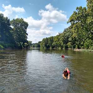 The kids decided they didn't need the canoe:)
