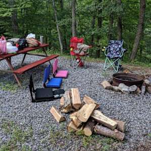Host brought us plenty of firewood, and there was tons to find around. Also we brought way too many chairs.