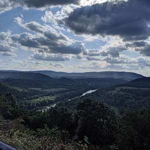 View from the road out to site