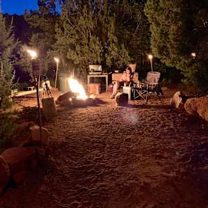 Water Canyon Campground at night.