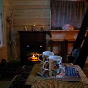 The cabin has every kind of cup you could need, but the glasses for red wine were so fine we were afraid of breaking them and went with the mugs