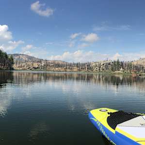 View of the lake from the dock.
