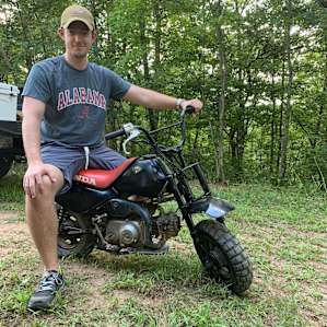 Nothing like a grown man that can tear up the trails on a 50cc!