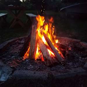 The firepit is plenty big enough for a decent sized fire.