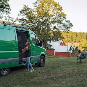 The site offers two vehicle sites a distance from the barn offering a good amount of privacy.