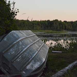 We were able to take the rowboat for a spin around the lake.