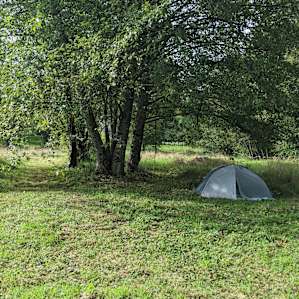 Camping at Hay Barn Creek, Hobart