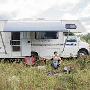 Rustic, private campsite right on the edge of the blueberry fields